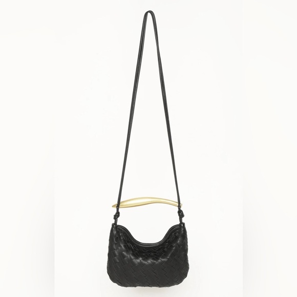Saks Walter Baker Hazel Mini Hobo - black with gold top handle, w/dust bag NWT - Picture 1 of 6